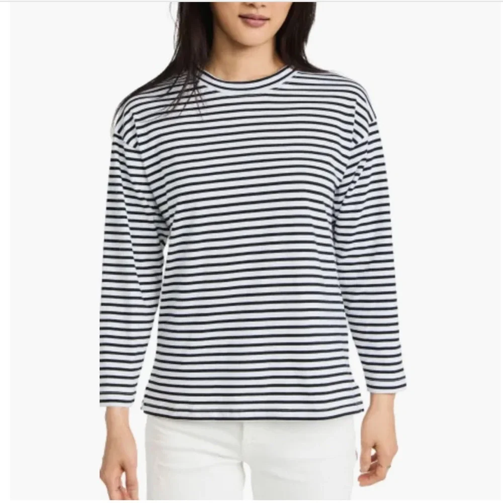 AYR The French Fry Long Sleeve Tee Black & White Piano Stripe Size XL - Picture 2 of 11